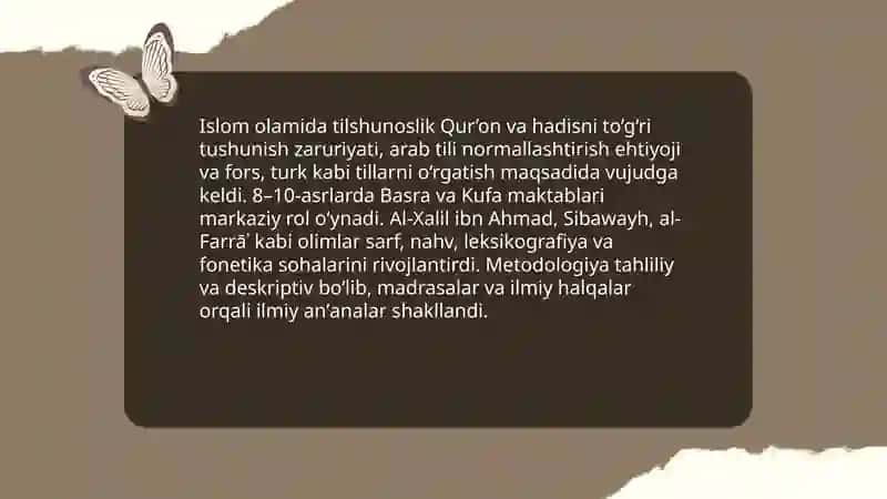 O’rta asrlar arab tilshunosligi 4