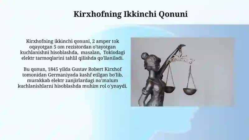 Oʻzgarmas tok qonunlari 4