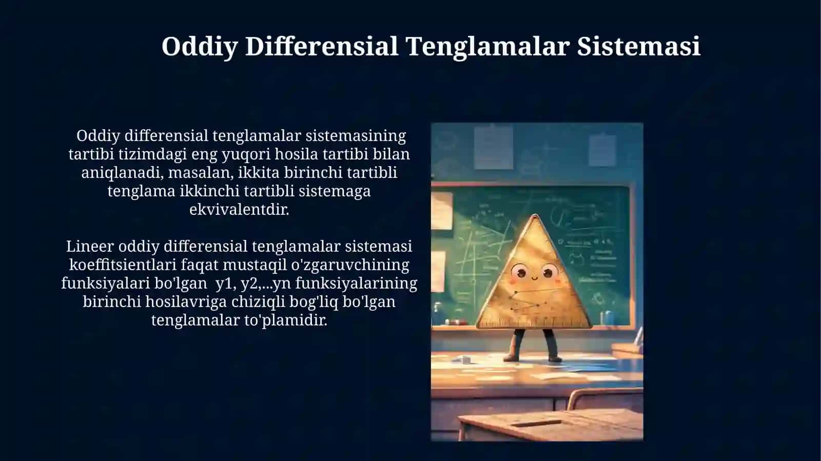 Differensial Tenglamalar Sistemasi. Normal Sistemasi 4