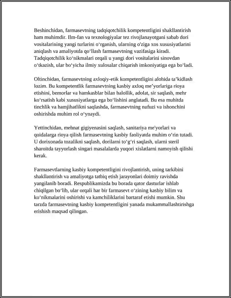 Farmasevtning Kasbiy Kompetentligi 4