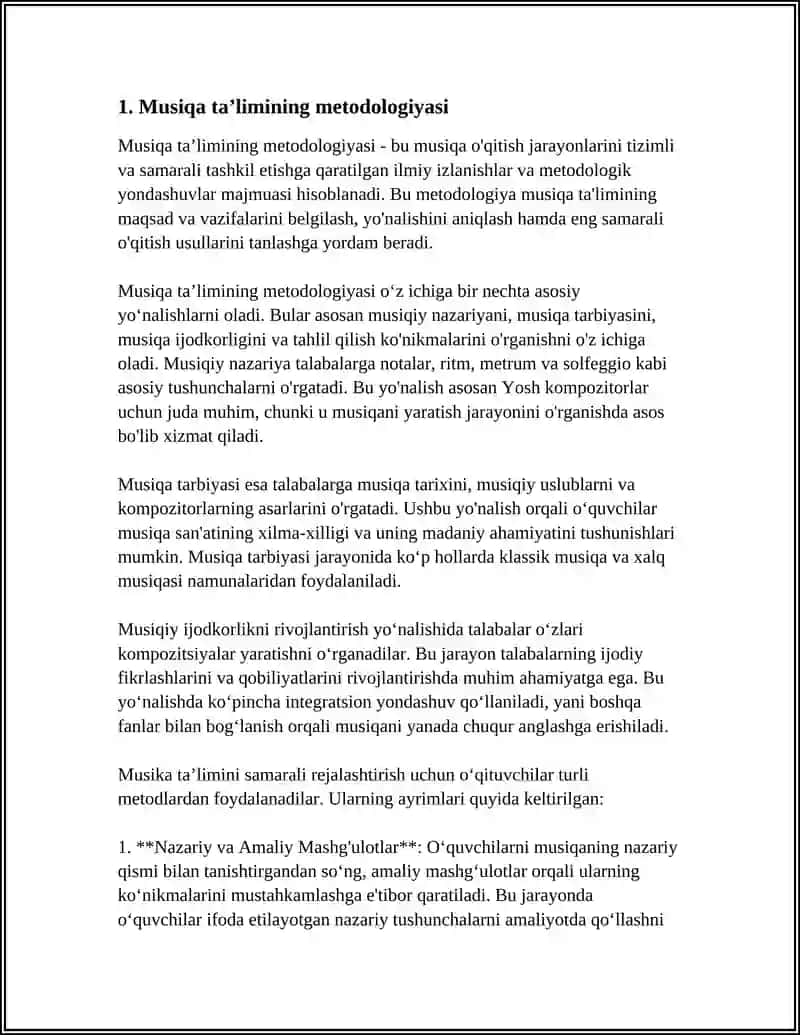 Musiqa Ta'limining Metodologiyasi 4
