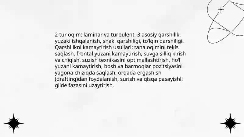 Suzish texnikasining biomekanik asoslari 4