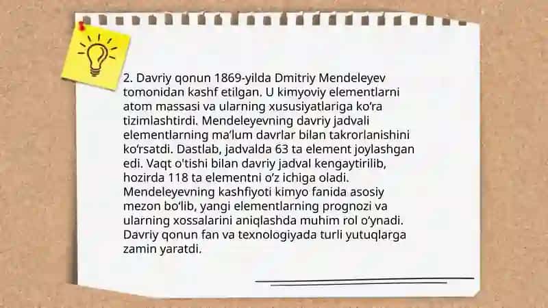 Kimyoviy elementlarning davriy sistemasi 4
