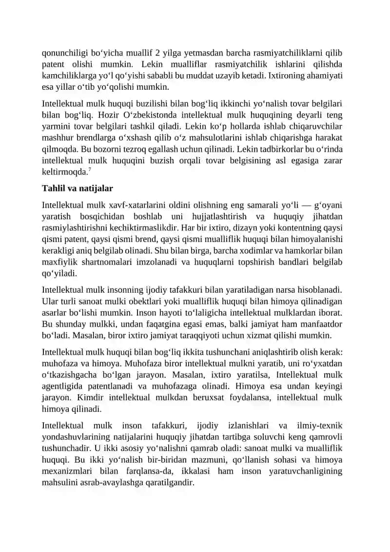 Intellektual mulk obyektlari va ularni himoyalash 4