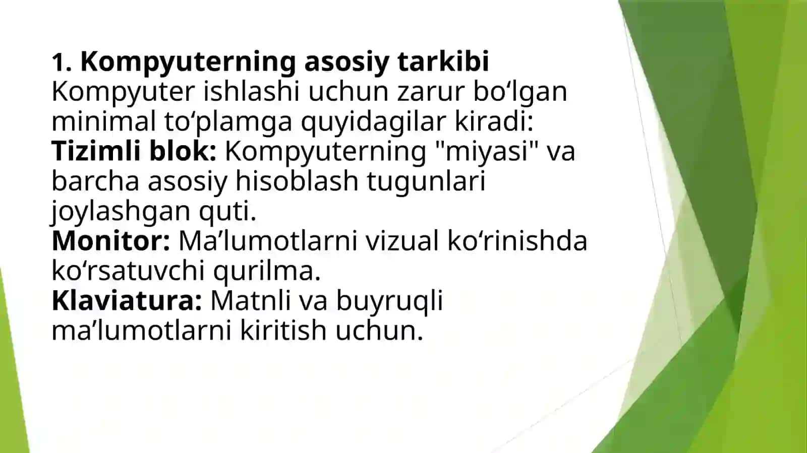 Shaxsiy kompyuterning tuzulishi 4