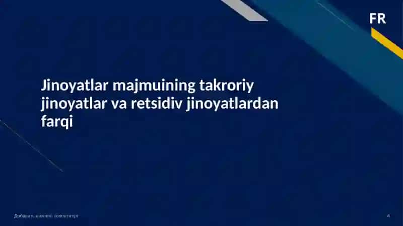 Jinoyatlar majmui 4