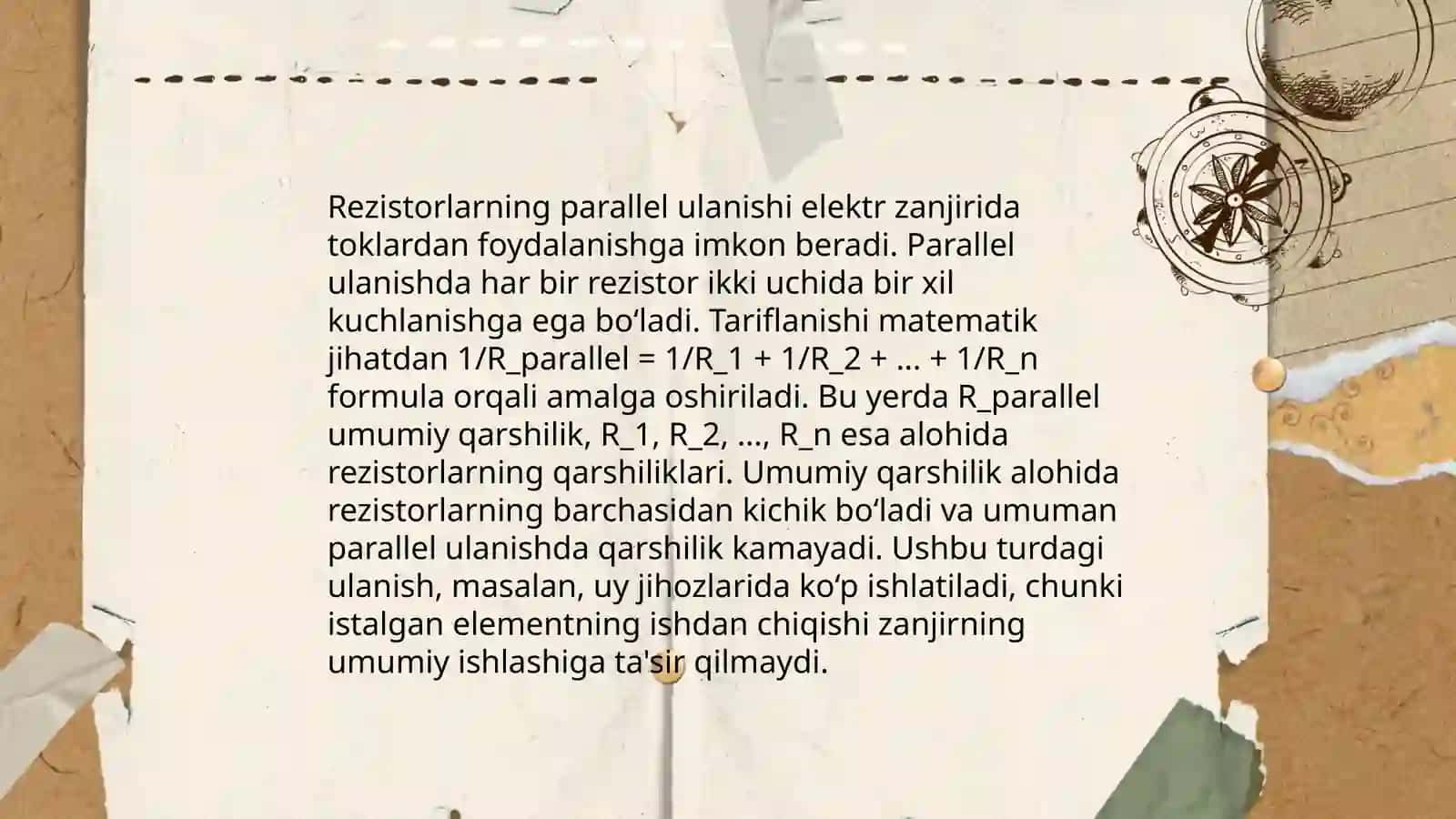 Ketma - ket va paralel ulash rezistorlari 4