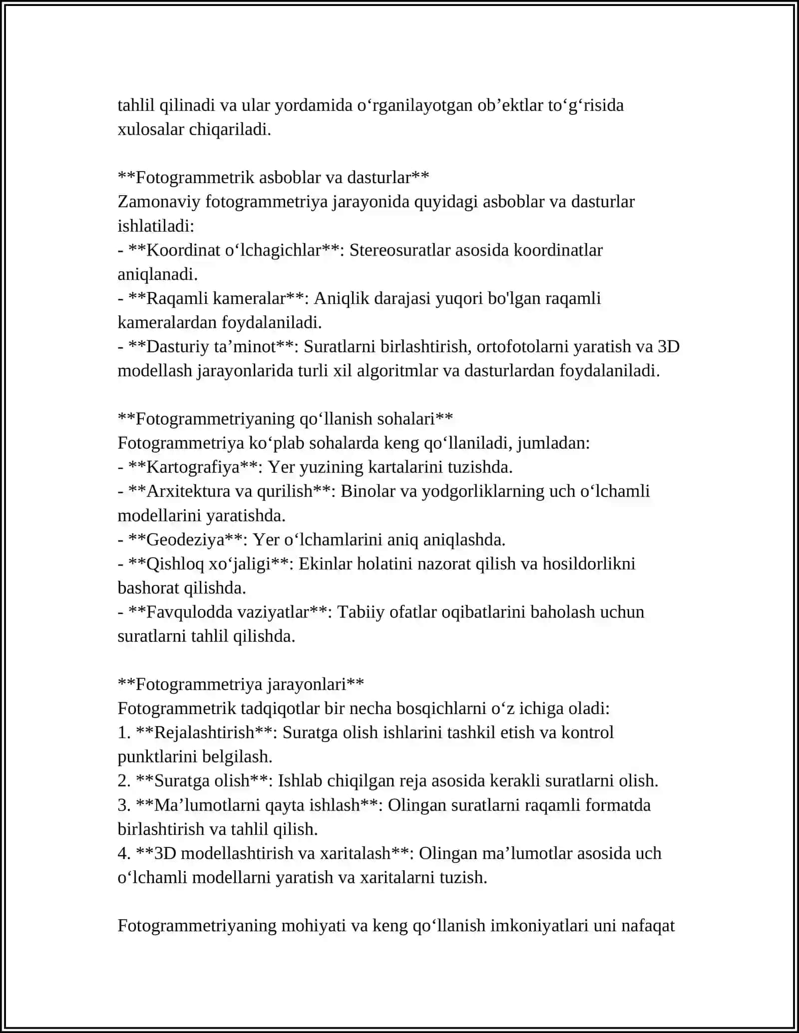 FOTOGRAMMETRIYA ASOSLARI 4