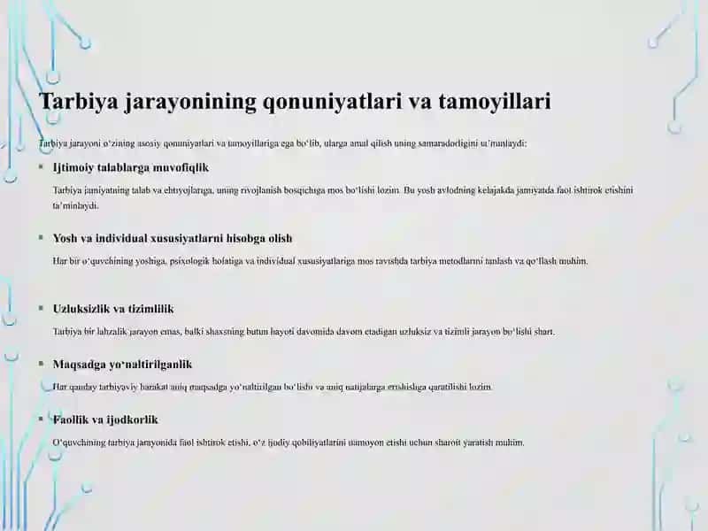 Tarbiya jarayonining mohiyati va mazmuni 4