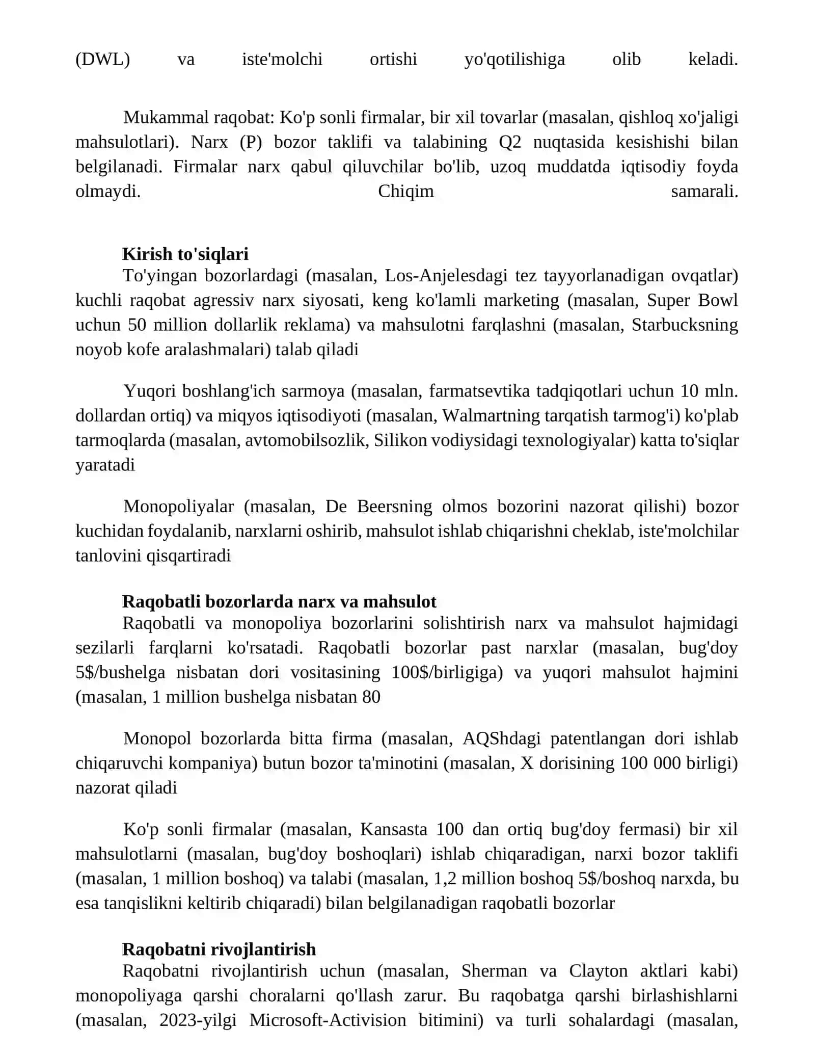 Raqobat va manapolya 4