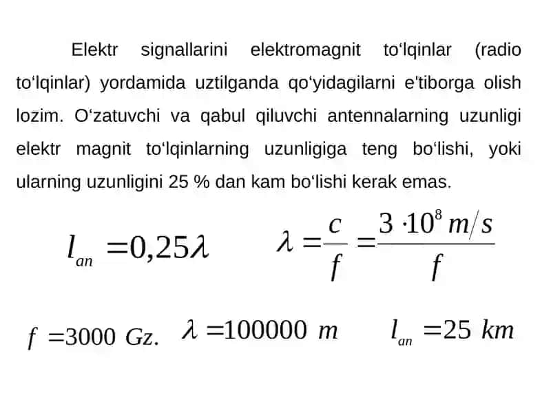 Modulyatsiya va amplituda modulyatsiyasi (AM) 4