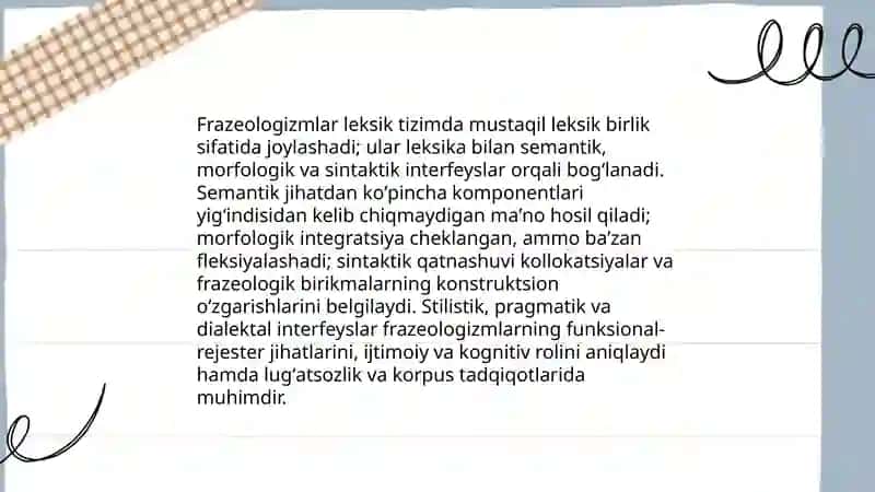 Frazeologizmlarning tilshunoslikdagi oʻrni 4