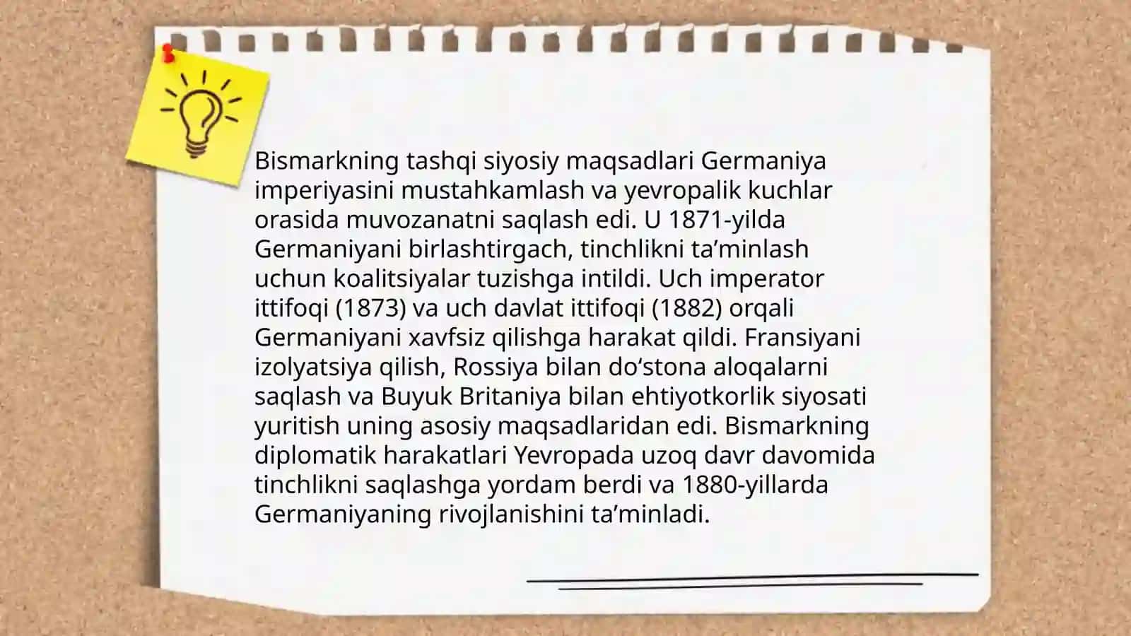Bismark Davri: Germaniya Ittifoqining Shakllanishi 4