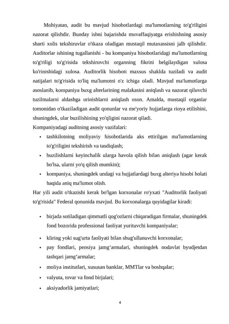 Auditorlik tashkilotlarining professional xizmatlari 4
