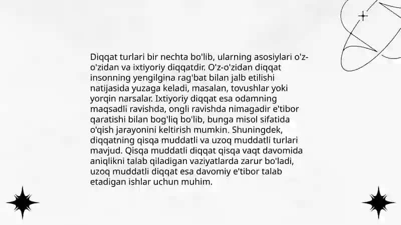 Diqqat va xotira 4