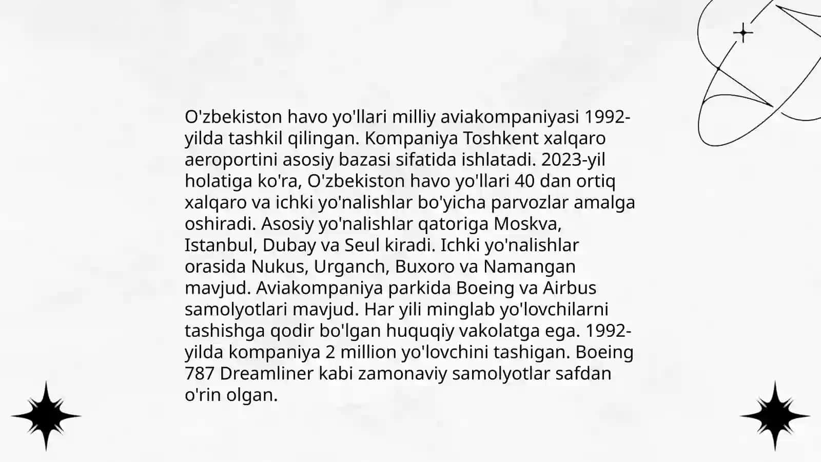 O'zbekiston havo yo'llari tarixi 4
