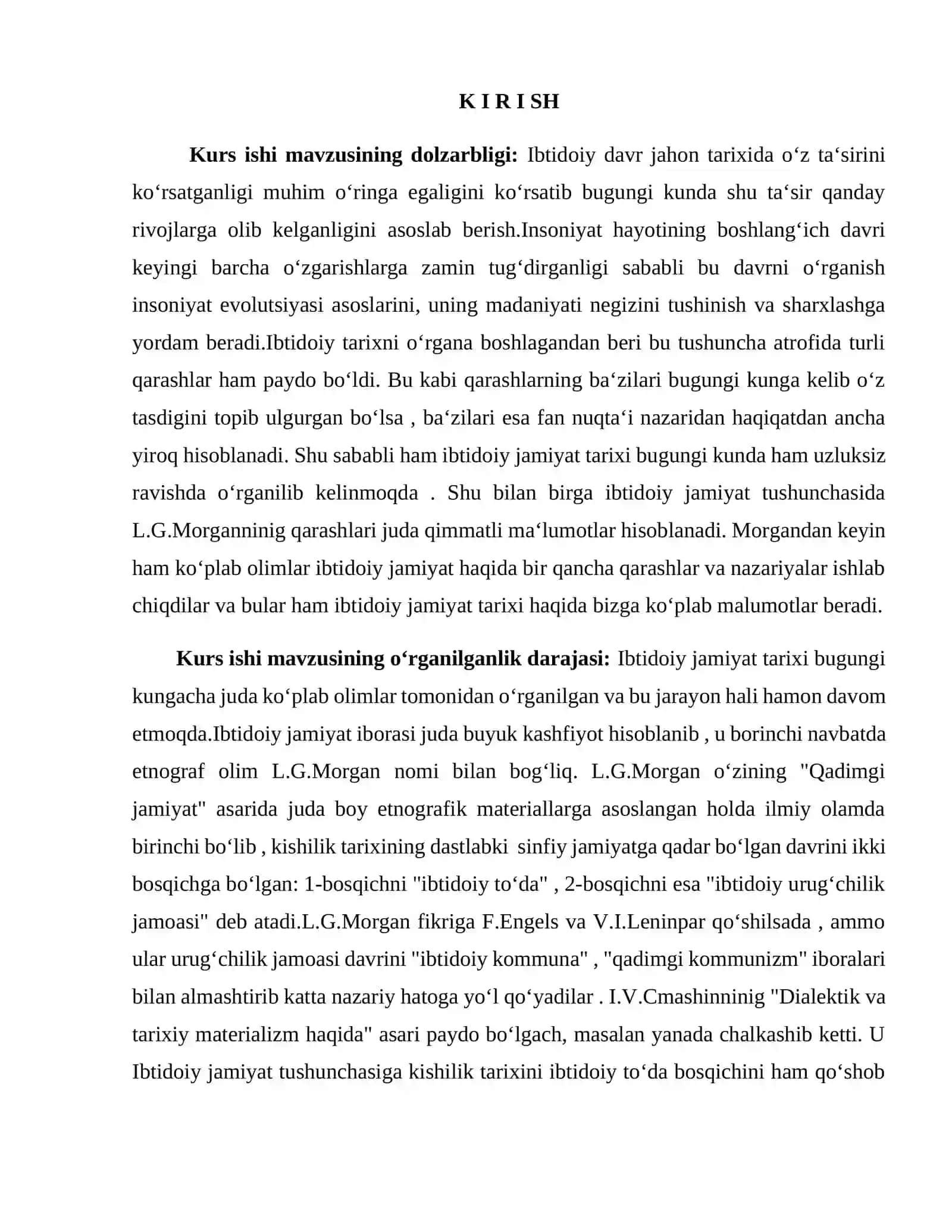 Ibtidoiy jamiyat klassifikatsiyasida Morgan qarashlari 4