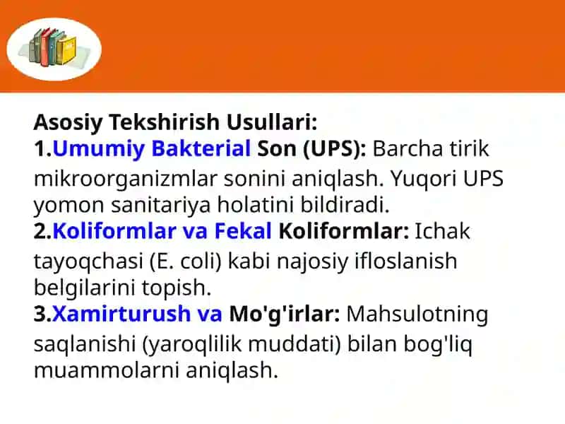Sutmahsulotlarini Mikrobiologik Tekshirish 4