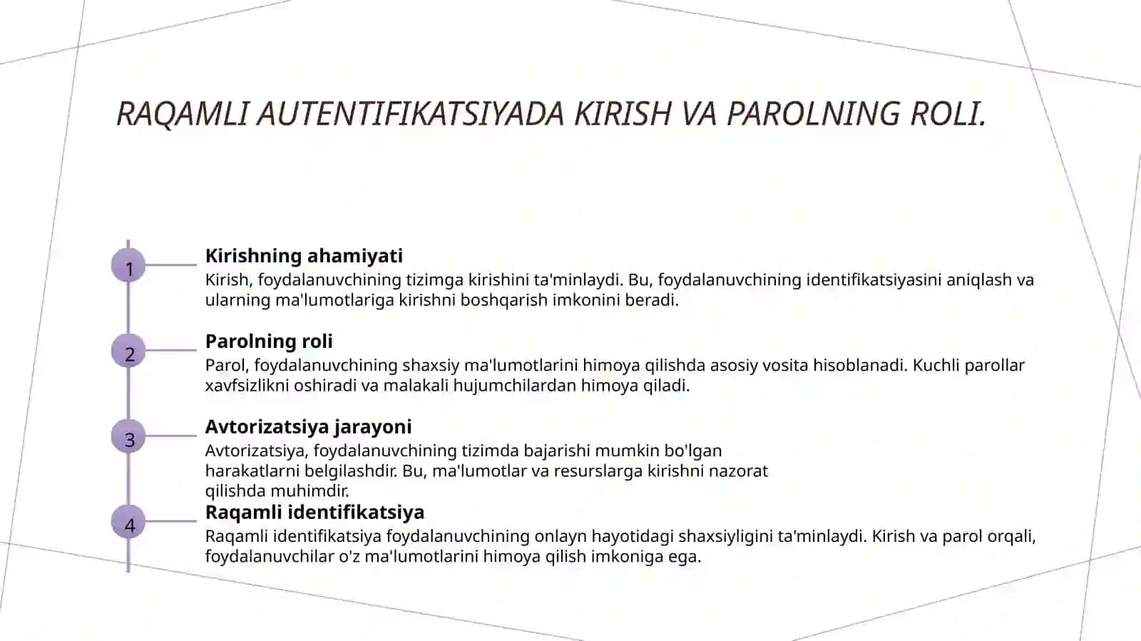 Kirish va parol tushunchasi 4