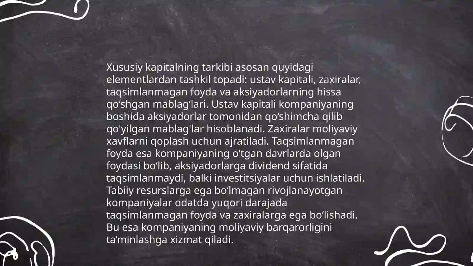 Xususiy kapital hisobi 4