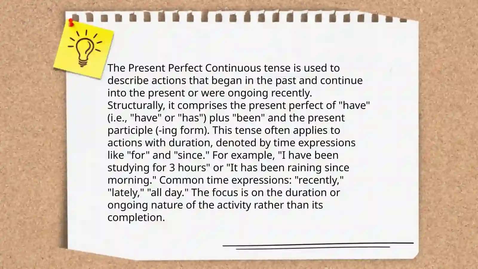 Present Perfect Continues 4