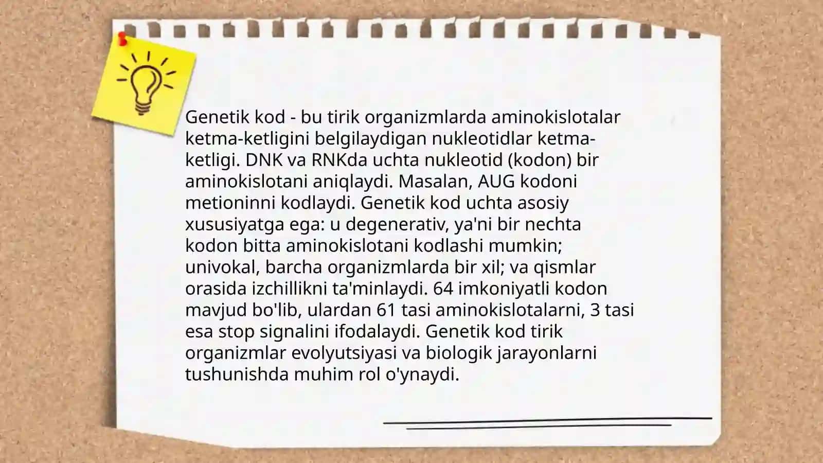 Hayotning molekulyar asoslari 4