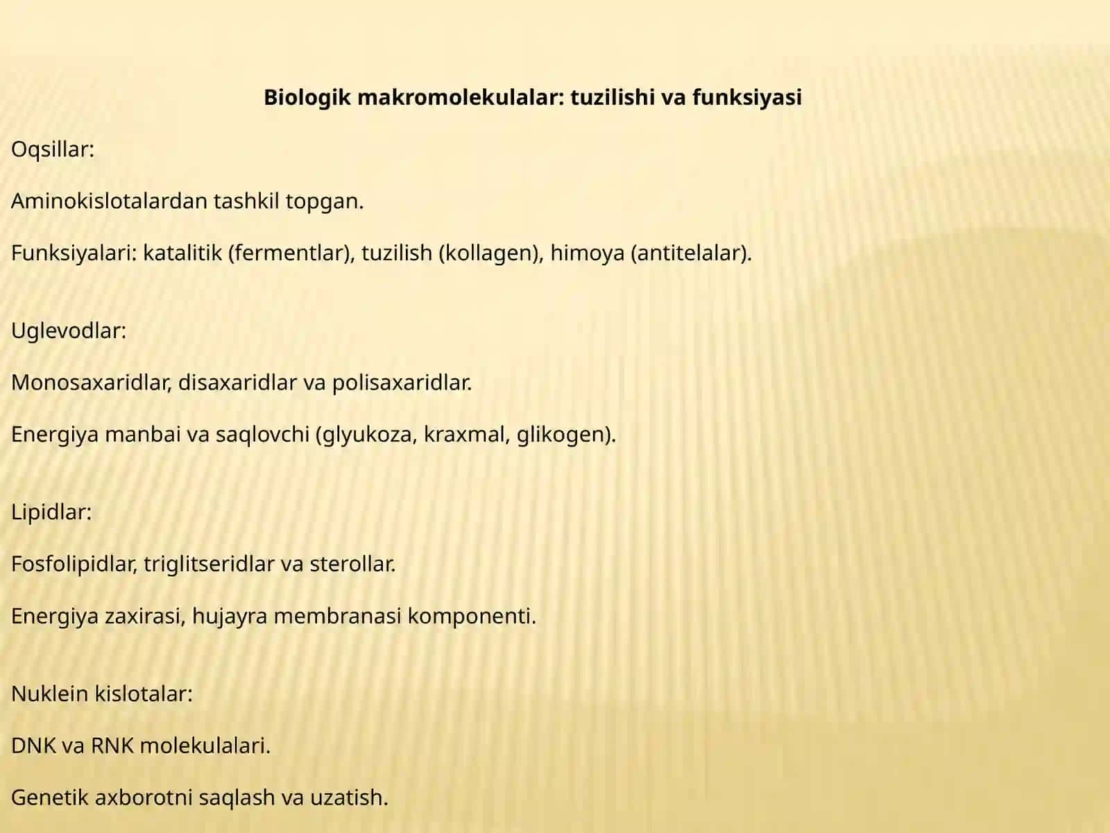 Tiriklikning molekulyar va hujayra viy asoslari 4