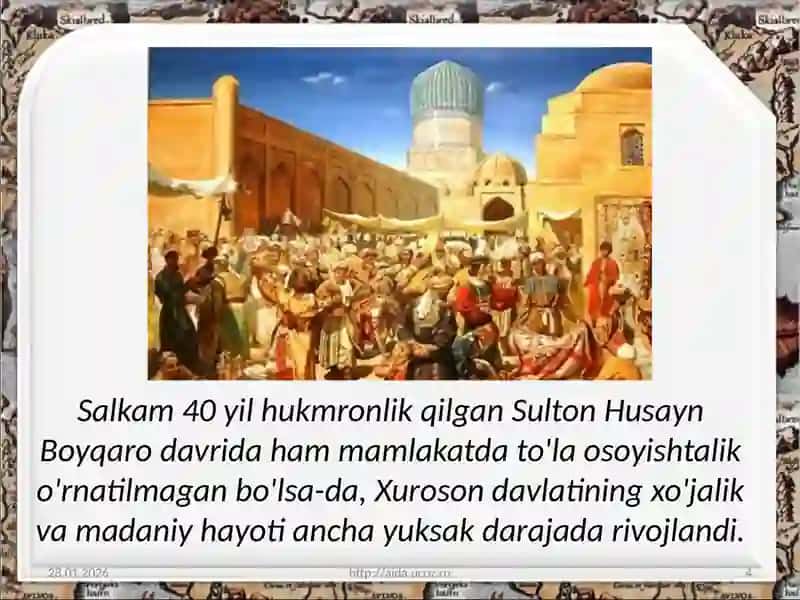 XV asr oxiri-XVI asr boshlarida Turkistonda siyosiy vaziyat. 4