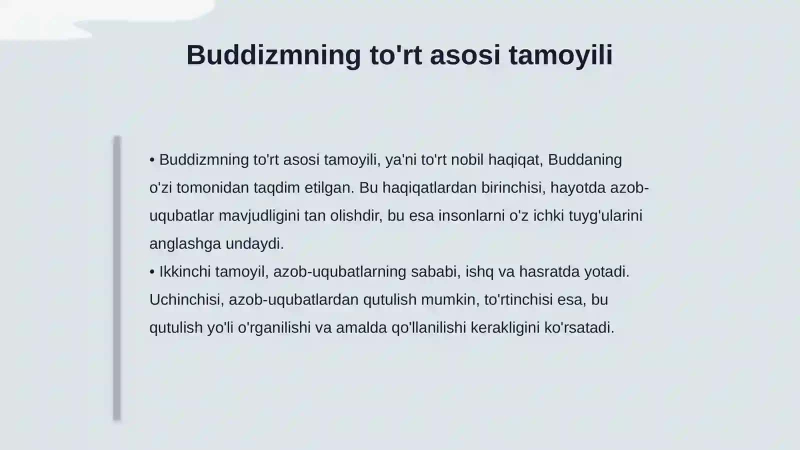 Buddizmning axloqiy ta’limoti 4