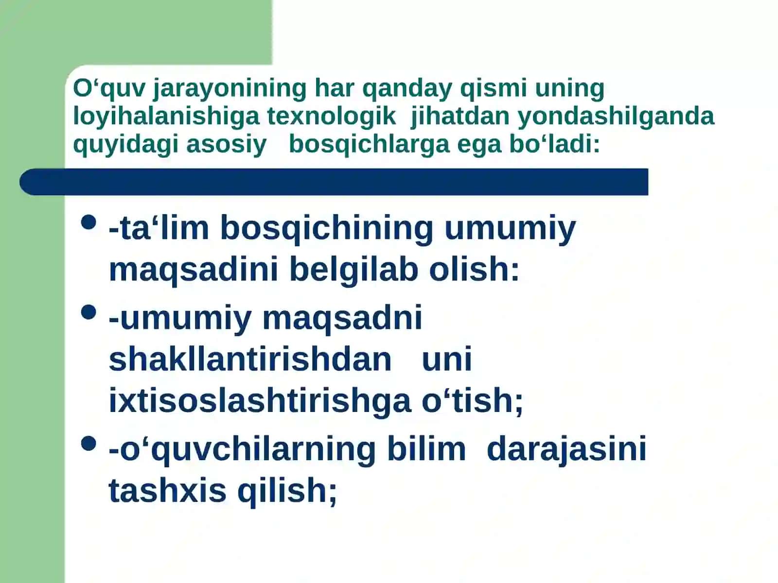 O`qitish jarayonida texnologik yondashuv 4