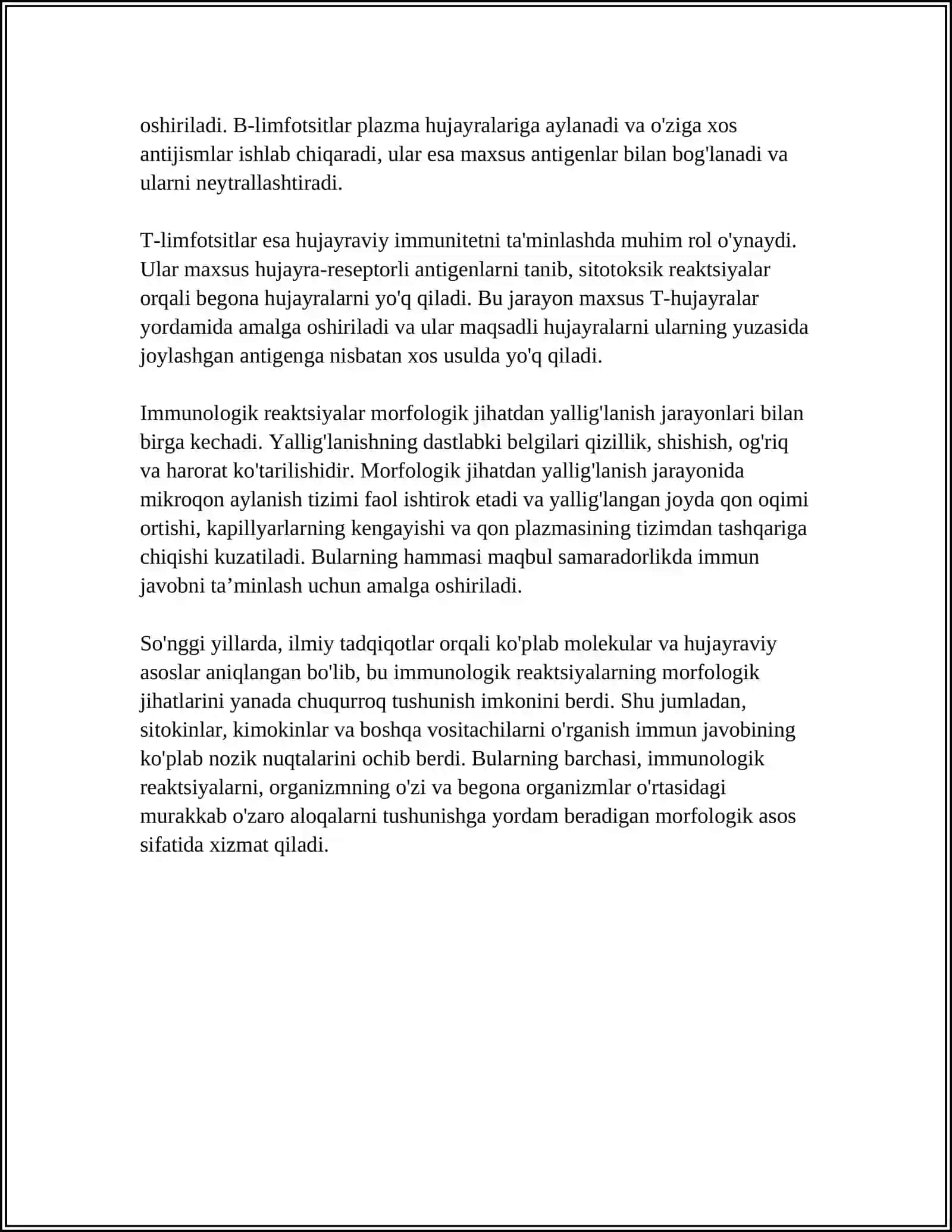 IMMUNOLOGIK REAKSIYALARNING MORFOLOGIK ASOSLARI 4