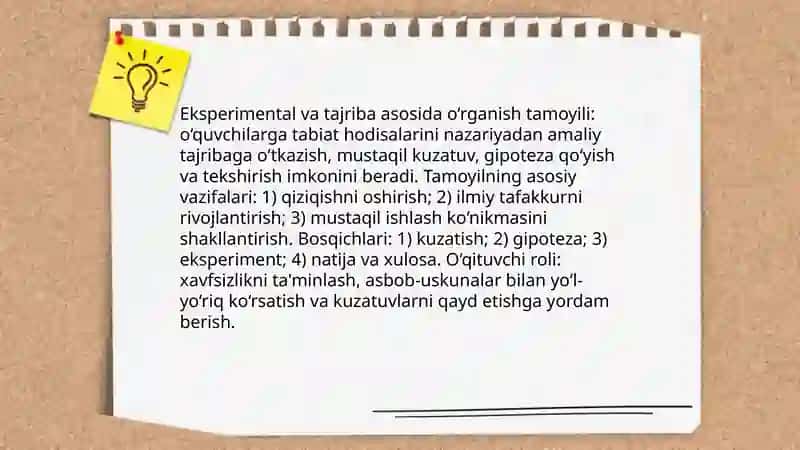 Kuzatish va taqqoslash tamoyili 4