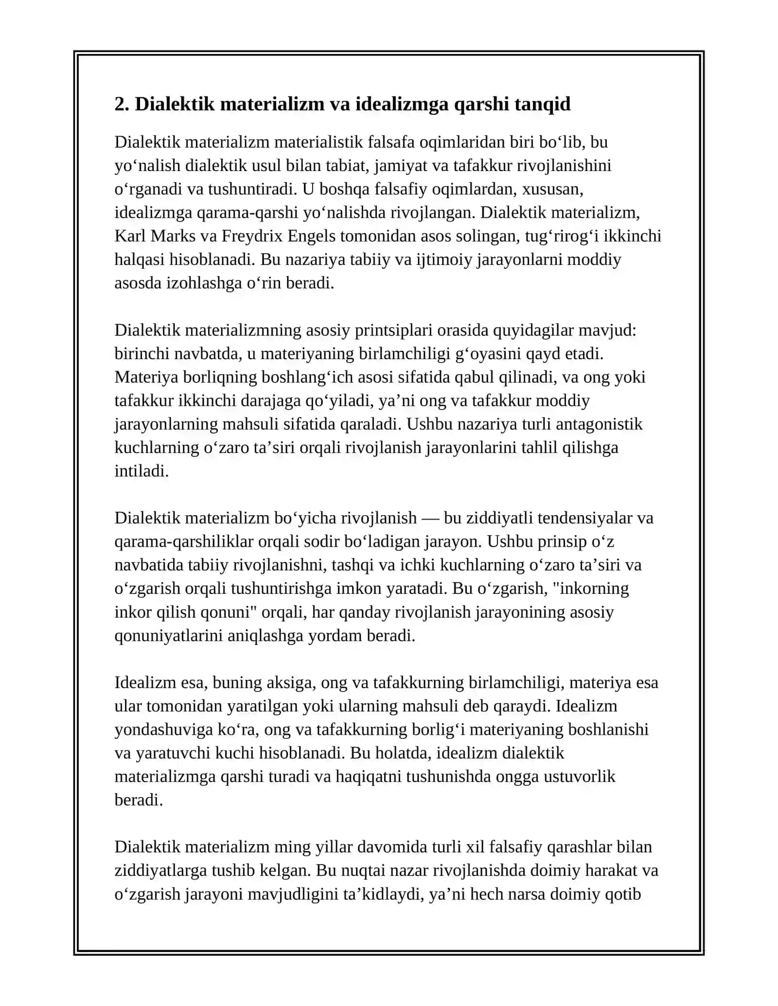 DIALEKTIKA RIVOJLANISH FALSAFASI 4