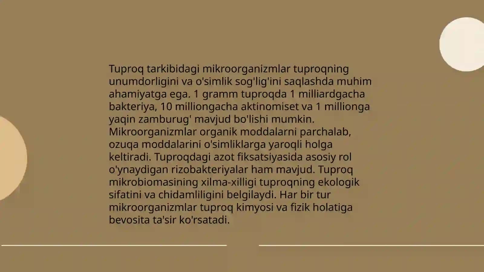 Mikroorganizmlarning ekotizmdagi ahamiyati 4