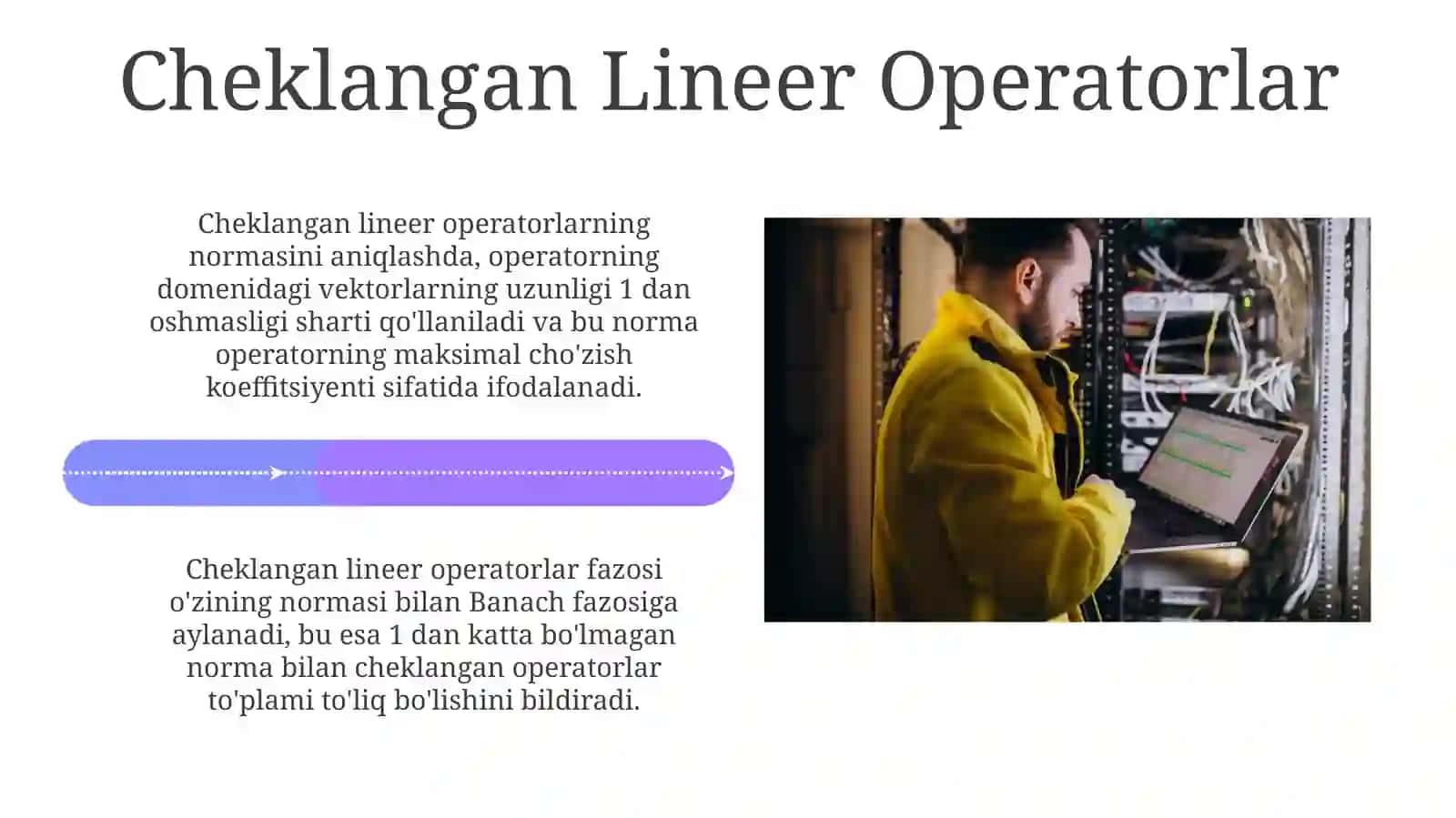 Chiziqli operatorlar va funksionallar 4