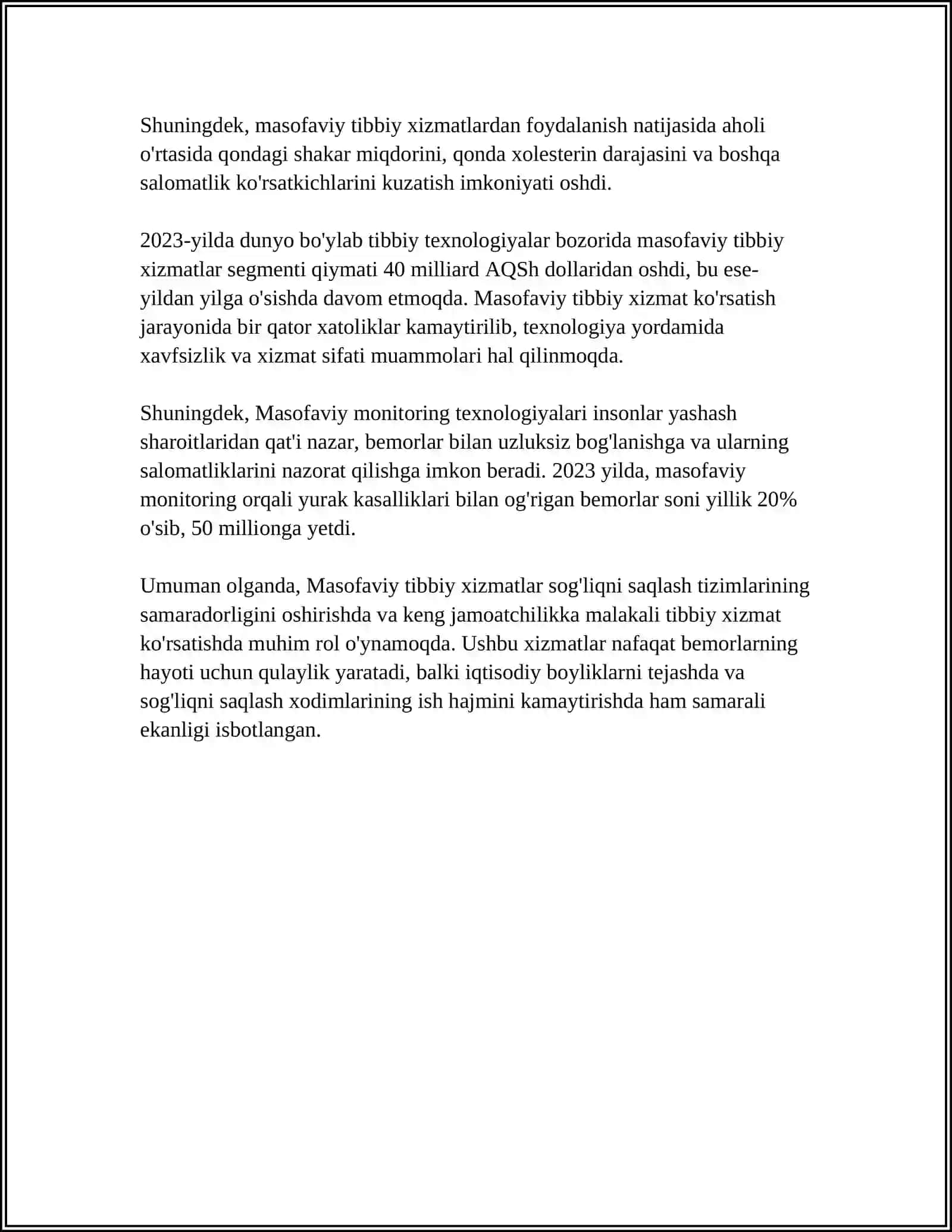 TARMOQ TEXNOLOGIYASI INTERNET HAQIDA TUSHUNCHA TELEMEDISINA ASOSLARI 4