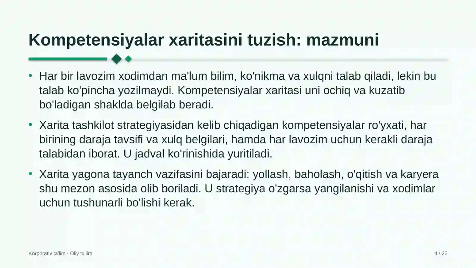 Ko'mir sanoatida kompetensiyalar xaritasini tuzish 4
