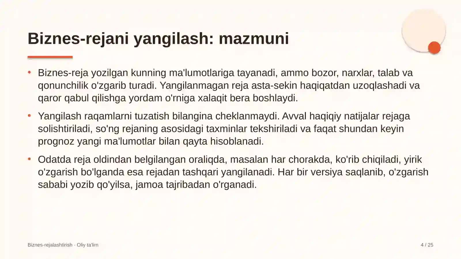 Ko'rgazma zallarida biznes-rejani yangilash 4