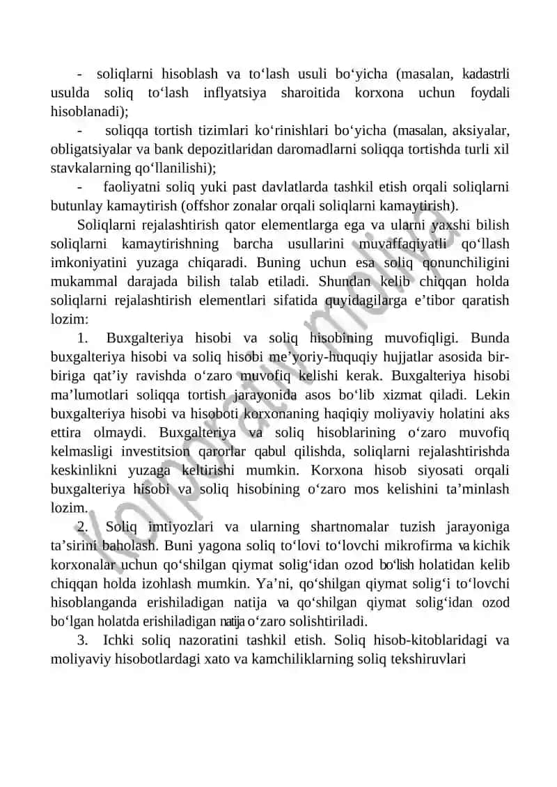 KORXONALARDA SOLIQLARNI REJALASHTIRISH 4