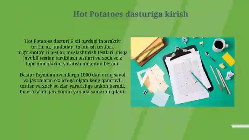 Hot Potatoes dasturida test va krossvord yaratish 4