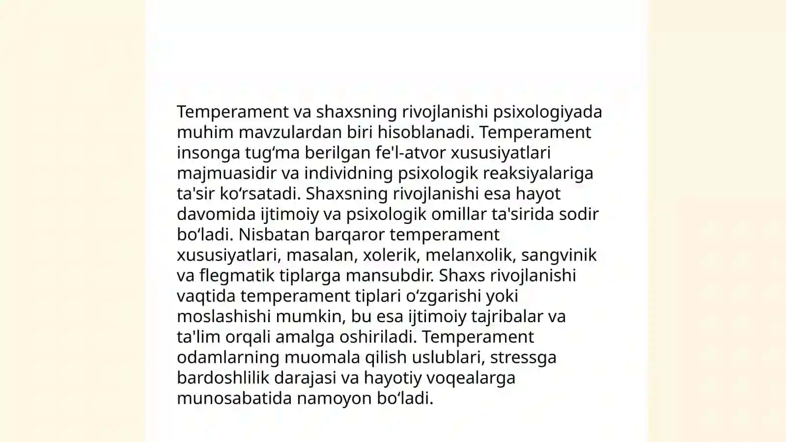 Temperament va uning vazifalari 4
