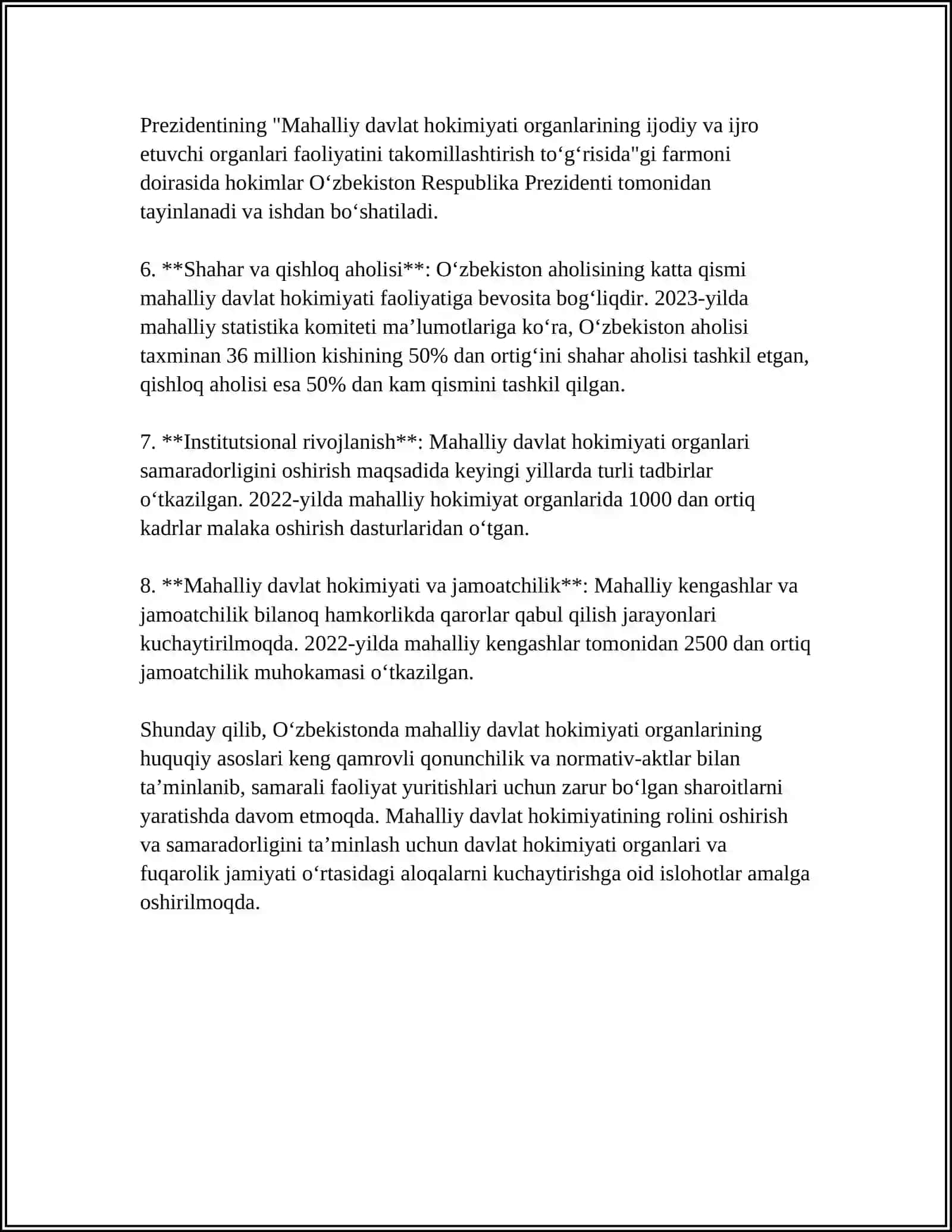 MAHALLIY DAVLAT HOKIMIYATI ASOSLARI 4
