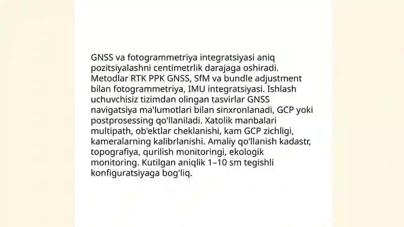 Geodeziyada zamonaviy raqamli texnologiyalar: GIS, 3D modellash 4