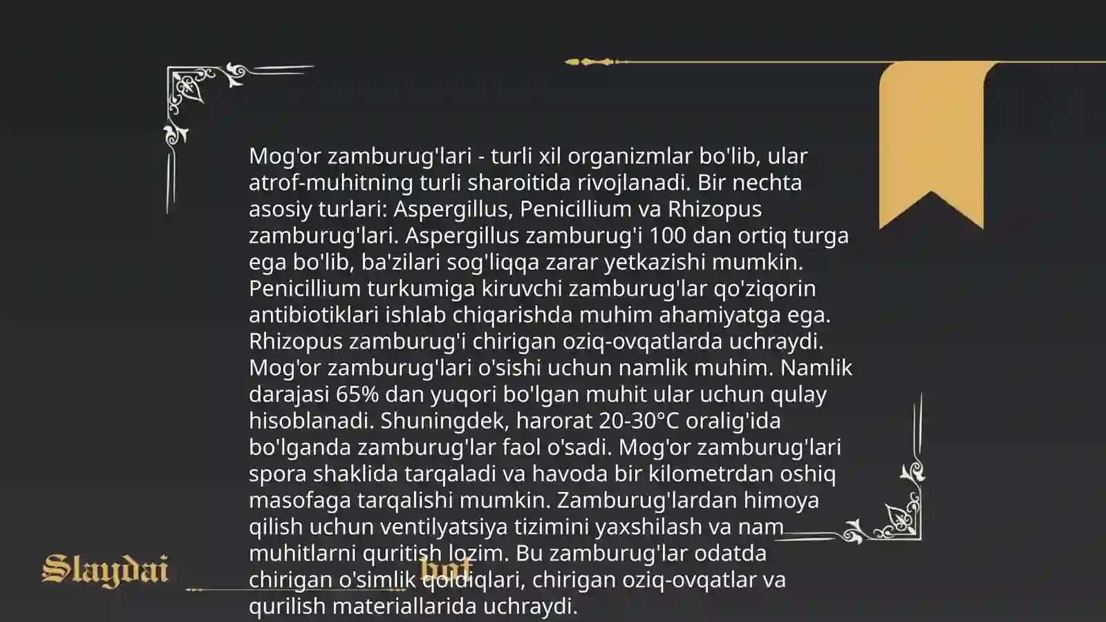 Mog'or zamburug'lari va achitqilar 4