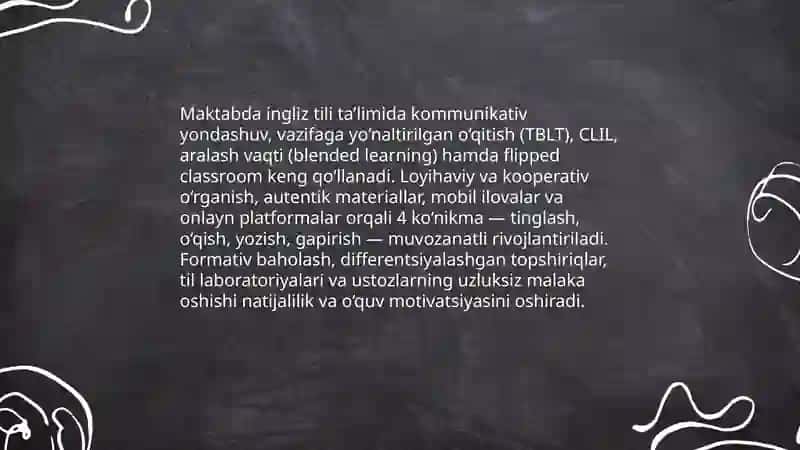 Ingliz tili- kelajak uchun piydevor 4