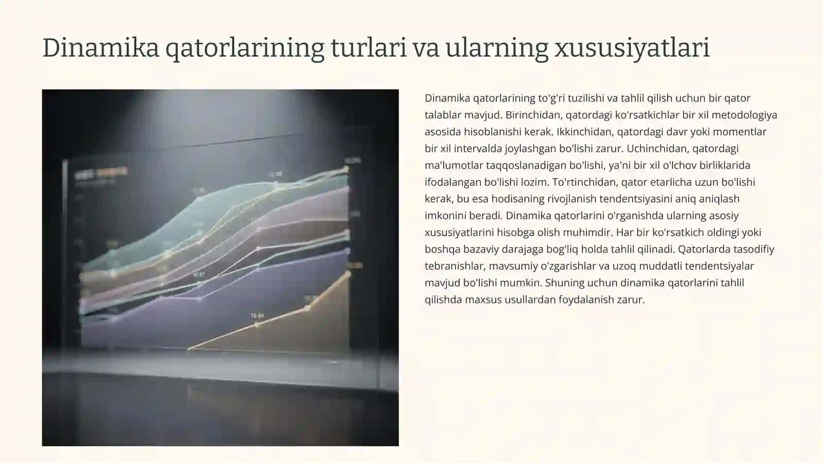 Dinamikani statistik o'rganish usullari 4