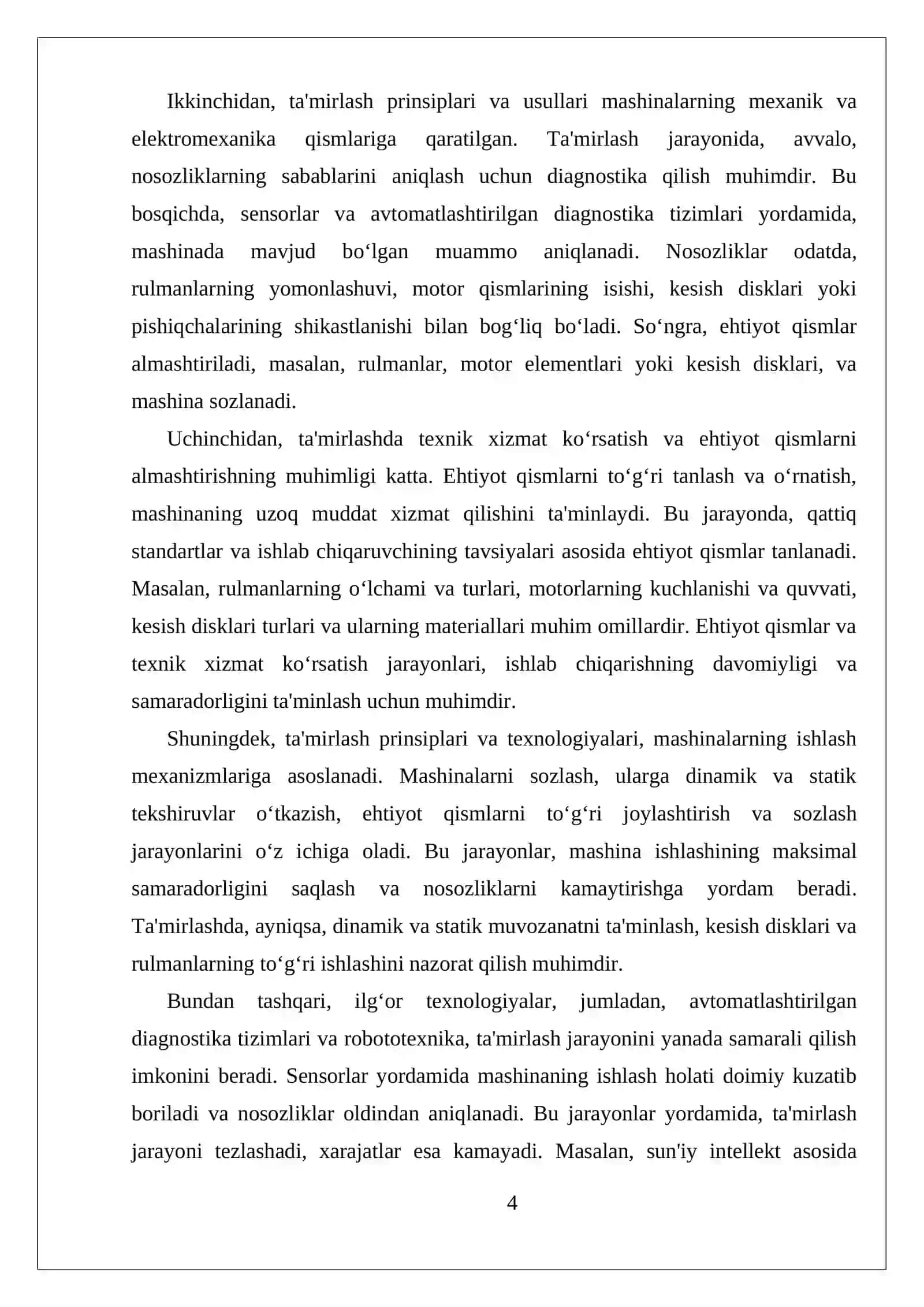 Metall kesish dastgohlarini ta'mirlash 4