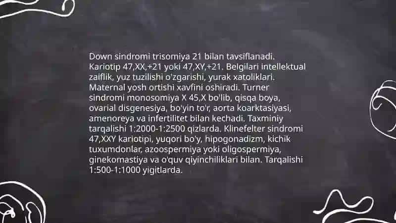 Odаm genetikasi va tibbiy genetika 4