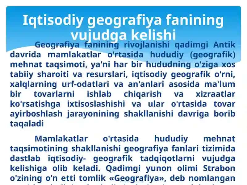 Geografiya va unioʻqitish metodikasi 4