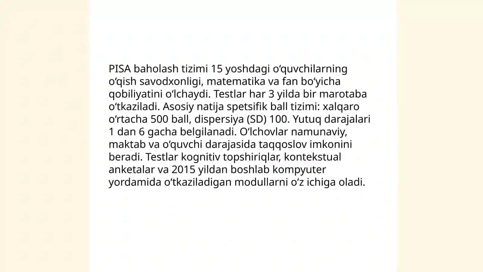 PISA tadqiqotlari 4